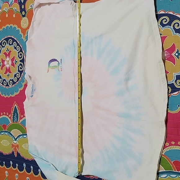 Disney Parks Disneyland Pastel Tie Dye Spirit Jersey with Glittered Letters XL - Picture 12 of 15